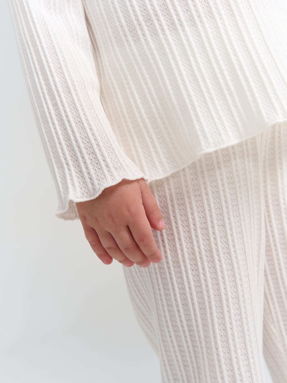 Пижама "Молоко" из ажурного хлопка 0+