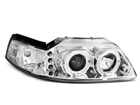 Передние фары angel eyes chrome для Ford Mustang IV