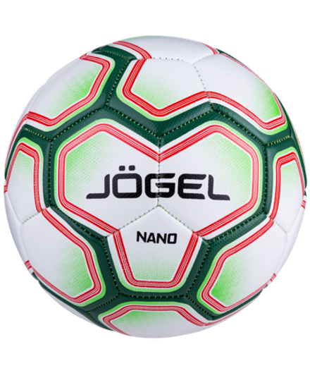 Мяч футбольный Nano №3, белый/зеленый