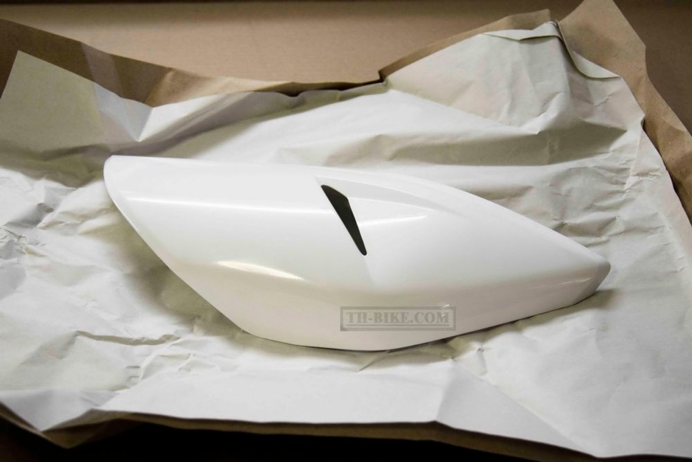 18360-KZZ-900ZB. COVER, FR. MUFFLER *NH196* Honda CRF250L-M 2012-2016. WHITE