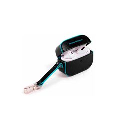 Чехол для наушников Piquadro Blue Square черный из натуральной кожи (AC5308B2/N)