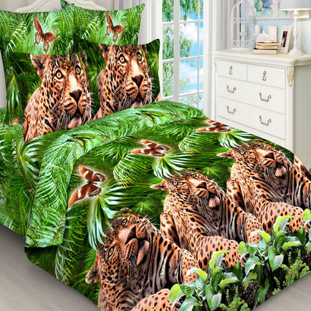 Комплект постельного белья "ВЛ. ГЕПАРДЫ", бязь, 100% хлопок, Россия.