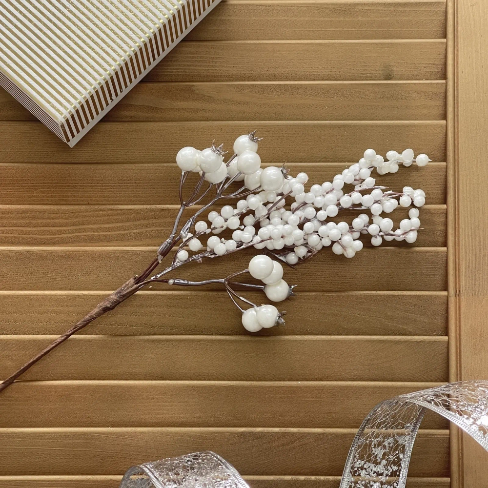 Ветка декоративная «Снежное утро» 33 см