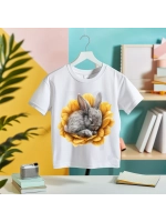 Термонаклейка на одежду, термопринт Зайчик