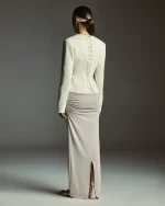 Юбка серая макси