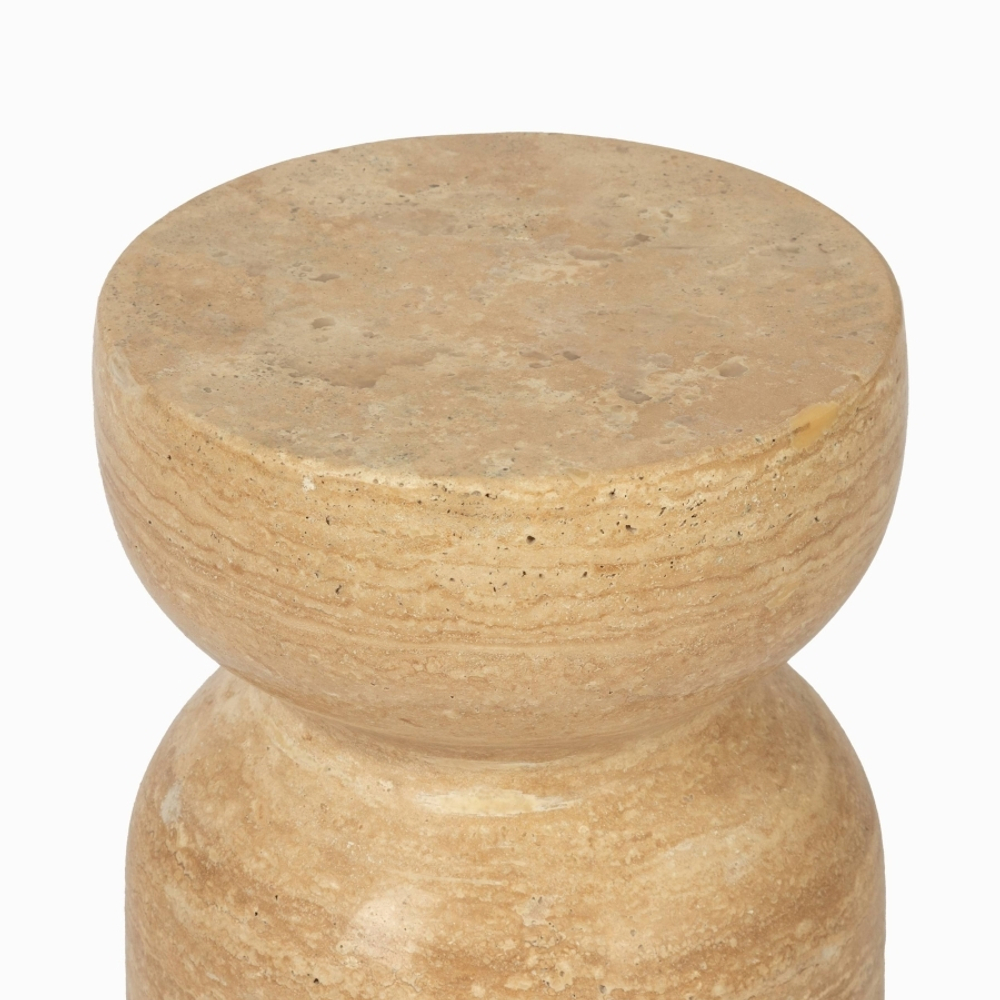 Кофейный столик Sand диаметр 28 мрамор, бежевый