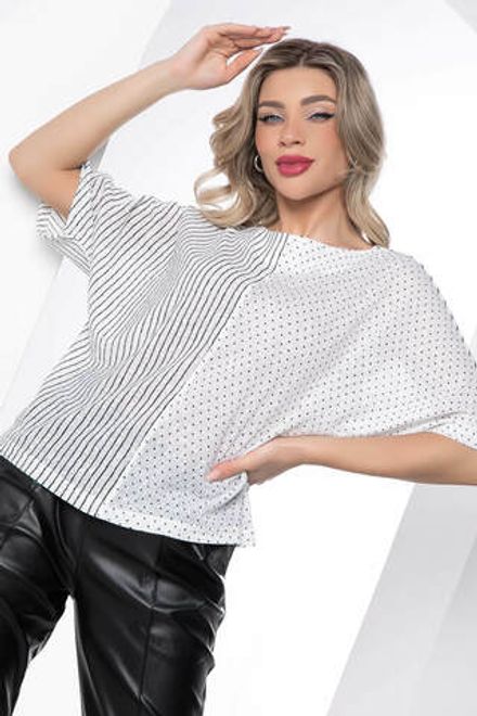 Блуза "Стильный замысел" (белая) Б9038 LT Collection