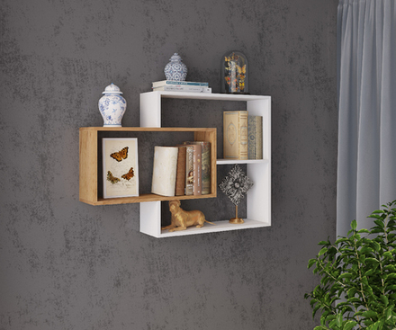 Полка навесная ПНМ-1 белый/дуб крафт золотой