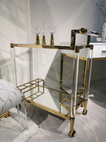 Стол сервировочный Ist Casa Виктори, 77х40х89 см, золото