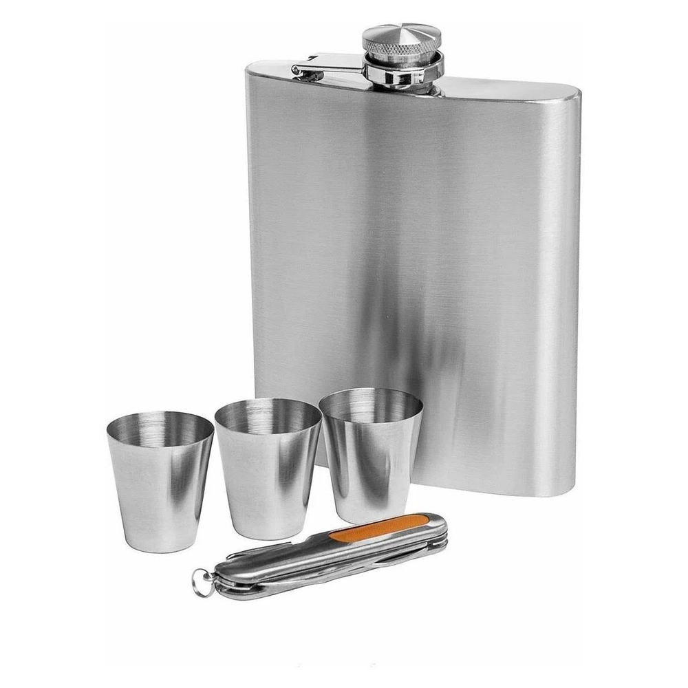 Набор GT Медведь (фляжка 540 мл + 2 стакана раскладных) (GT-2023-PT-18B)