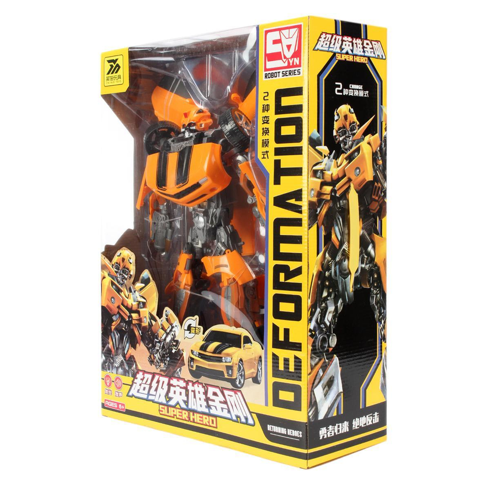 Трансформер-робот, оранжевый, коробка YND666-60