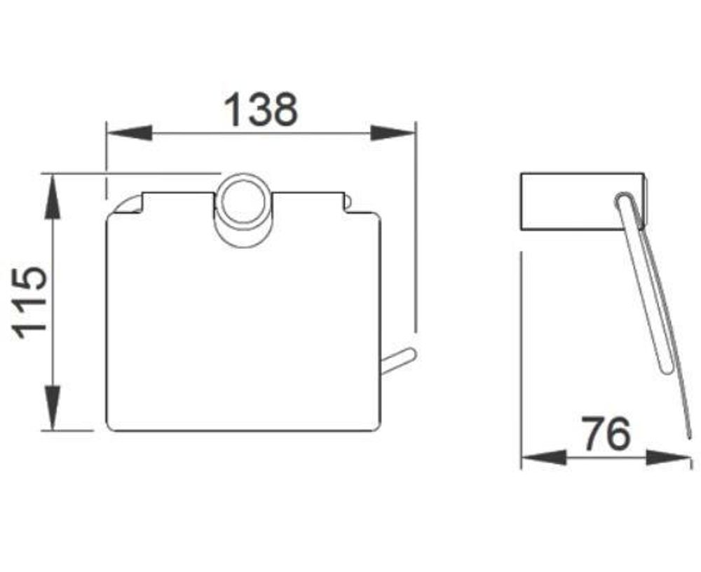 Держатель для туалетной бумаги нерж. сталь ROMA 16826.S матовый