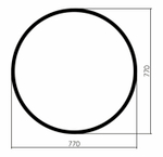 Зеркало Azario Манхэттен-лофт 77 см LED-00002428 с подсветкой