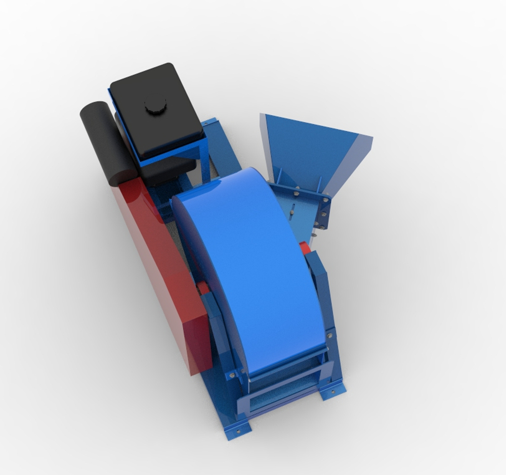 Рубительная машина "Метеор" АП-800П (бензиновый двигатель, 35 (37) л.с., электростартер)