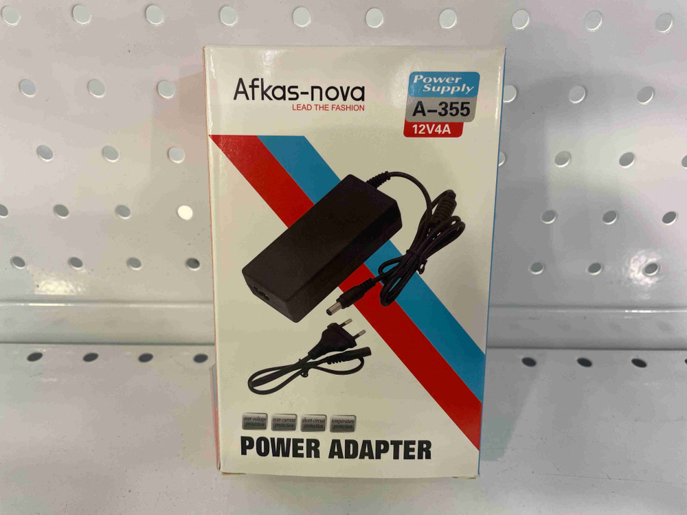 A-355 / Блок питания Afkas-nova с кабелем питания (12 вольт 4 ампер)