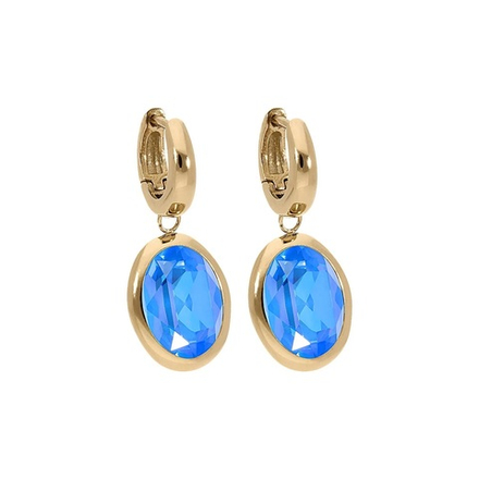 Серьги Qudo Creole TIVOLA small G royal blue delite 310687 BL/G