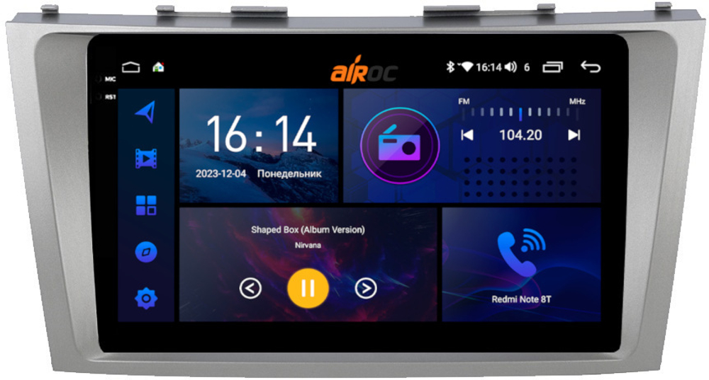 Магнитола для Toyota Camry 2006-2011 - AIROC 2K RI-1108 Android 12, QLed+2K, ТОП процессор, 8/128Гб, CarPlay, SIM-слот