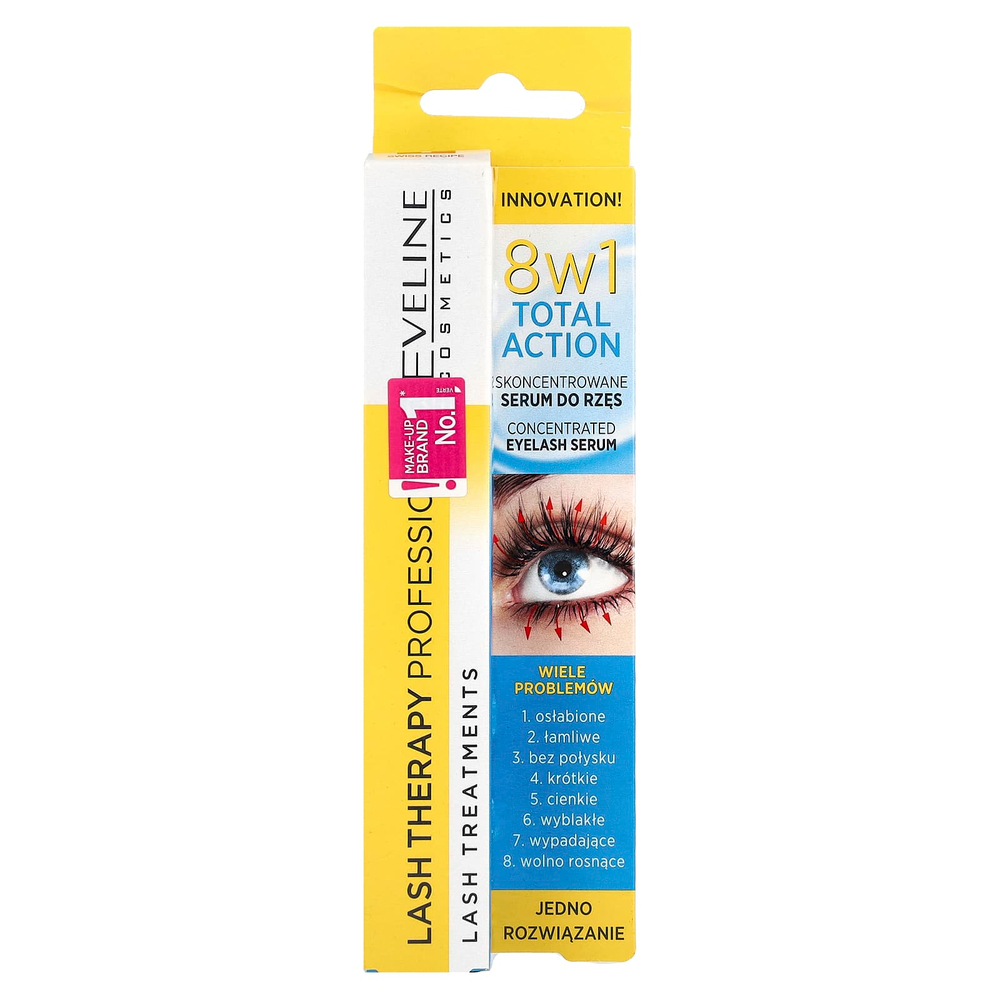 Eveline Cosmetics, 8w1 Total Action Lash Treatments, 10 мл (0,35 жидк. унц.)