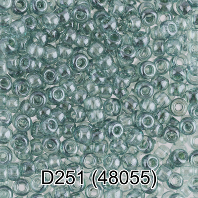 Бисер Чехия "GAMMA" круглый 4 10/0 2.3 мм D251 серо-зеленый ( 48055 )