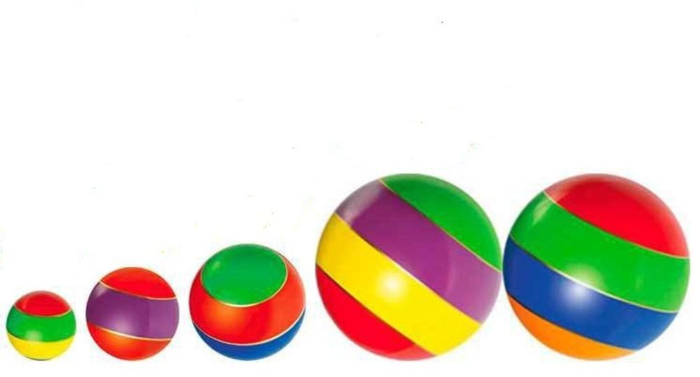 Мячи резиновые (комплект из 5 мячей различного диаметра)