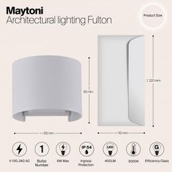 Накладной светильник Maytoni Fulton O573WL-L6W