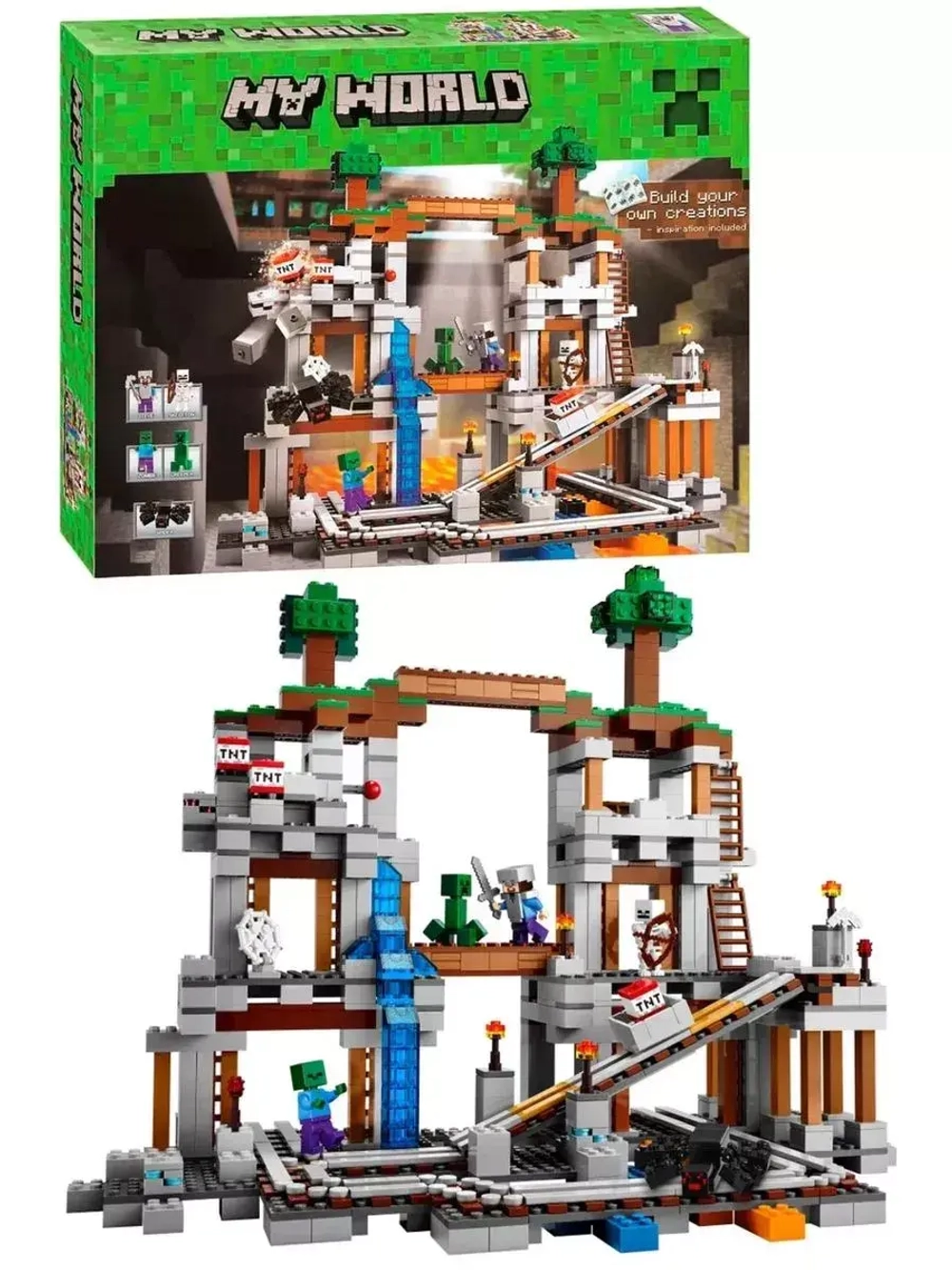 Конструктор Minecraft Майнкрафт Шахта 922 детали