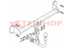 Фаркоп Steinhof B-081 для BMW X1 F48 2015-, BMW 2-Series Active Tourer F45 2014-, BMW 2-Series Gran Tourer F46 2015-(паспорт и сертификат в комплекте)(без электрики)