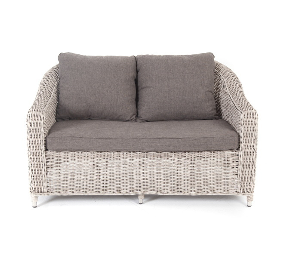 "Кон Панна" диван из искусственного ротанга двухместный, цвет бежевый