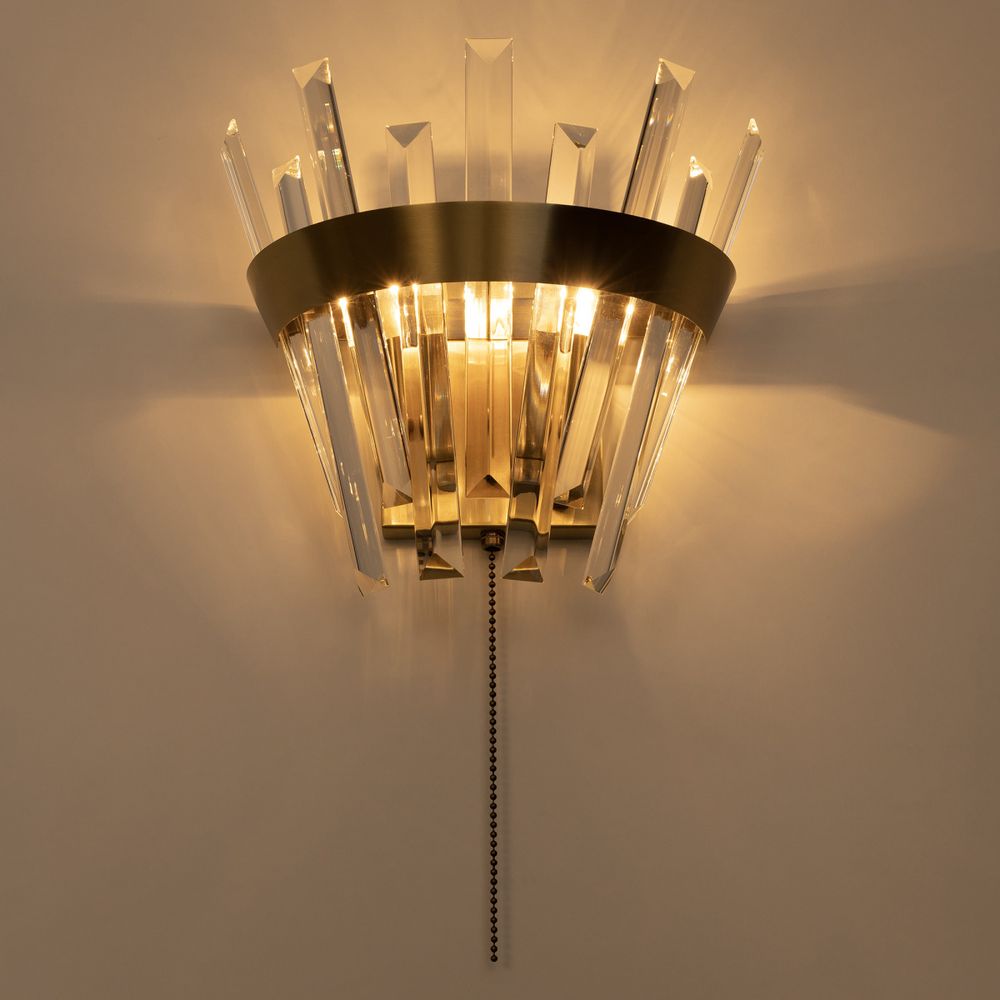 Citilux Вестерос CL307313 Бра хрустальное с выключателем Бронза