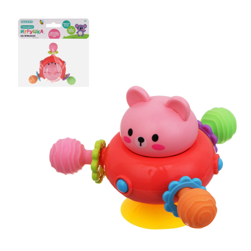 Развивающая игрушка ИГРОЛЕНД на присоске, ABS, TPE, PVC, 11х9х7см