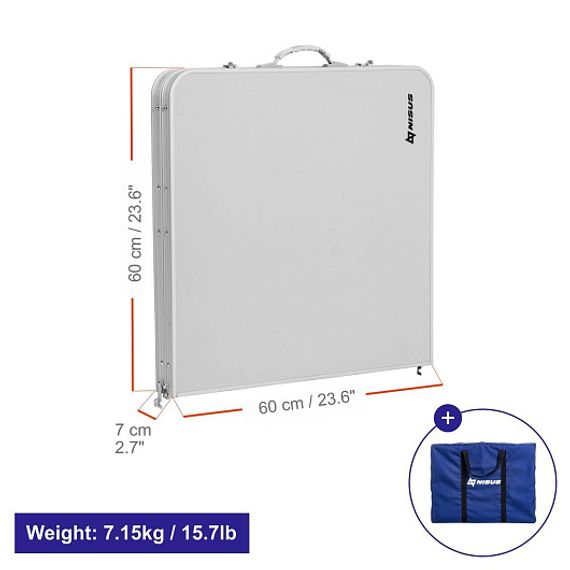 Набор мебели NISUS (АЛЮМИНИЙ), стол + 4 табурета (21407+21124) N-FS-21407+21124A  (пр-во ГК Тонар)