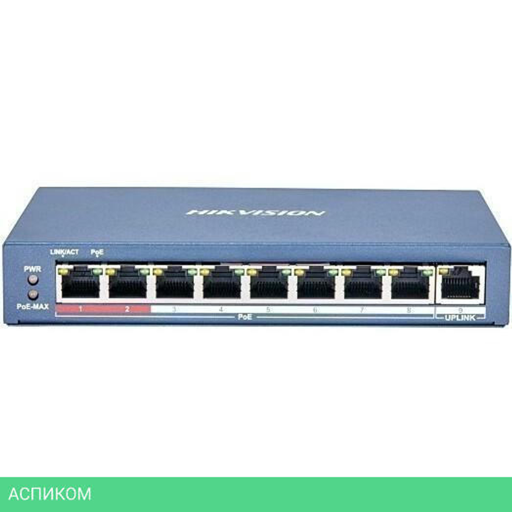 Коммутатор Hikvision DS-3E0109P-E/M(B)