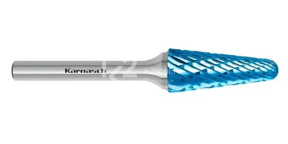Борфреза твердосплавная Karnasch форма L, 6х18х6х50 мм, насечка HP-6, покрытие Blue-Tec, арт. 11.5084-020