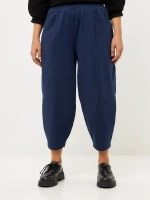 Брюки бананы трикотажные с декоративными швами