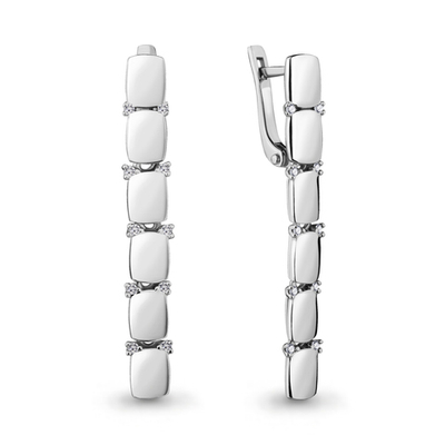 942250А Серьги из золота с бриллиантами