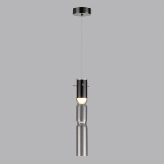 5059/5L PENDANT ODL24 385 черный/дымчатый/металл/стекло Подвес LED 5W 3000K SCROW