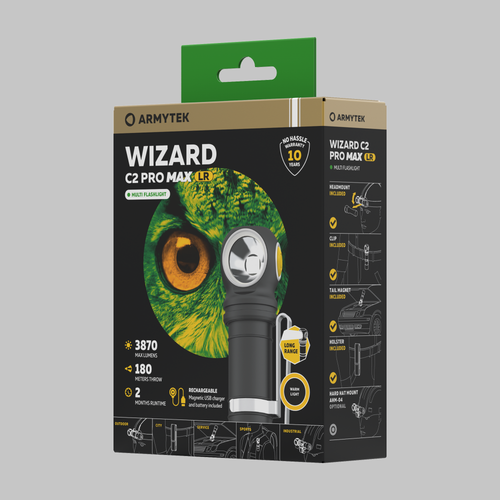 Фонарь Armytek Wizard C2 Pro Max Magnet USB LR Warm (F06702W)