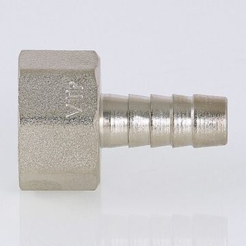 Штуцер для шланга Valtec 1/2" х 16 мм ВР с внутренней резьбой латунный никелированный VTr.654.N.0416