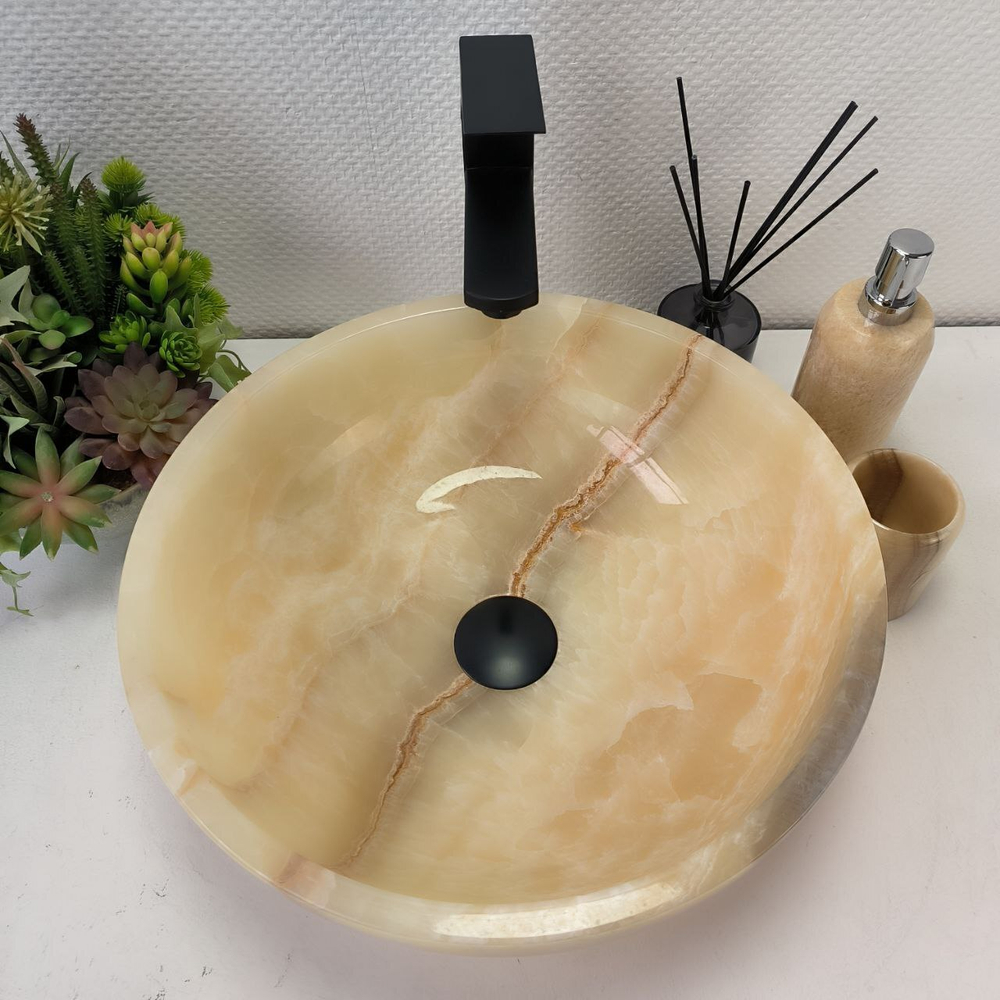 Раковина из оникса Bowl Yellow TinLip BO-62971 40*40*15 140
