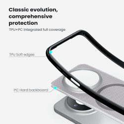 Чехол серый тонированный c MagSafe для Huawei Mate 80 и 80 Pro, серия Super Frosted Shield Pro Magnetic (Clear version) от Nillkin