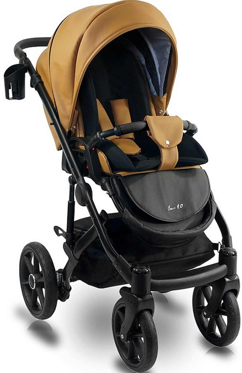 Детская коляска Bexa Line Eco 2 в 1 L 101 черная кожа