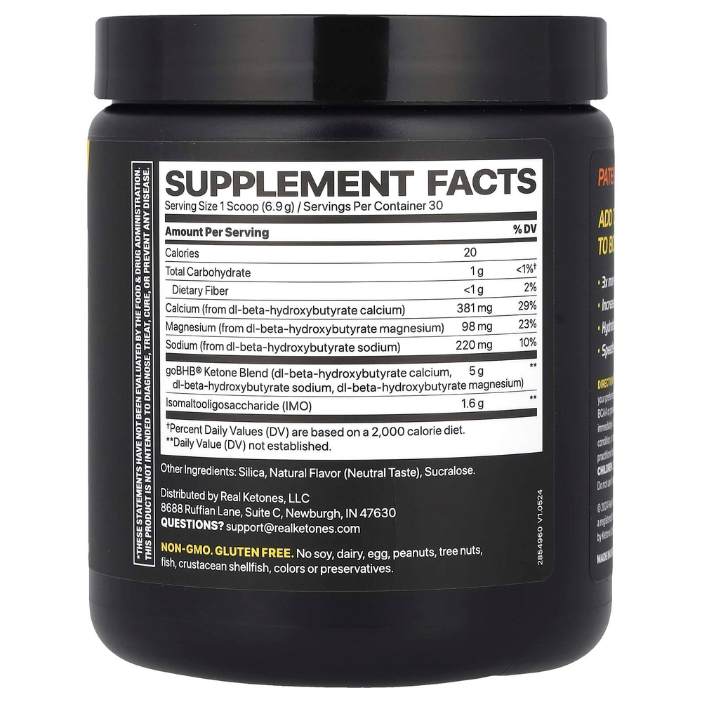 Real Ketones, Elevate BHB 5000, нейтральный, 207 г (7,3 унции)