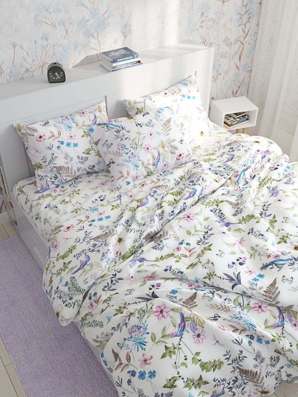 Пододеяльник Сказка "Каролина" 2-спальный на молнии 175х215 см, перкаль