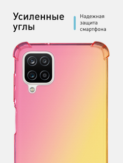 Чехол ROSCO для Samsung Galaxy A12;Samsung Galaxy M12 оптом (арт. SS-A12-HARD-TPU-PINK-GOLD)