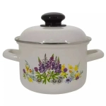 Кастрюля эмал 1,5л 16084АП2 Люпины