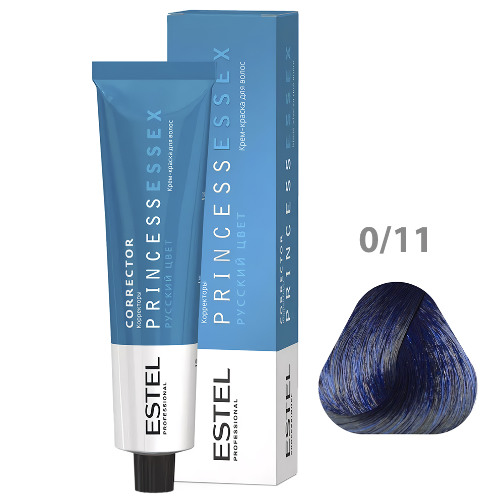 ESTEL PRINCESS ESSEX Крем-краска для волос, 0/11 синий (Correct), 60 мл
