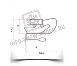 Уплотнитель для стола охлаждаемого Hicold 2х-дверный GNG 11 NT размер 410*600 мм (009/012)