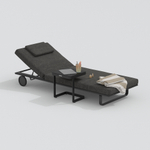 Шезлонг Ideal Patio КОСТА С на колесах, каркас карбон, матрас маренго (с подушкой)