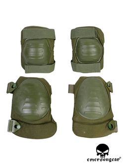 Комплект наколенников и налокотников EmersonGear Military Kneepads (EM7065A). Олива