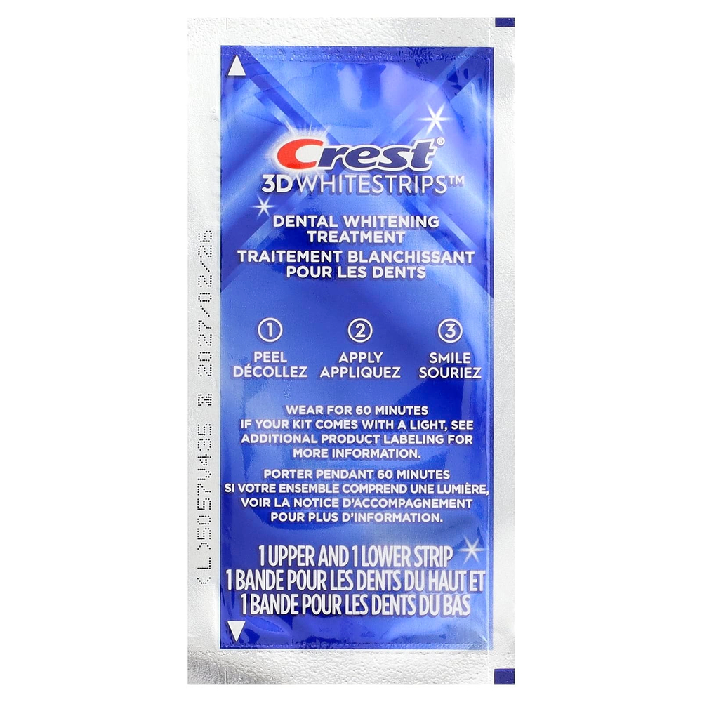 Crest, 3D Whitestrips™, набор для отбеливания зубов, безопасный для эмали, 28 полосок